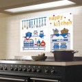 Kitchen in Blue - Oil Proof Wallpapers Wall Stickers